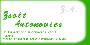 zsolt antonovics business card